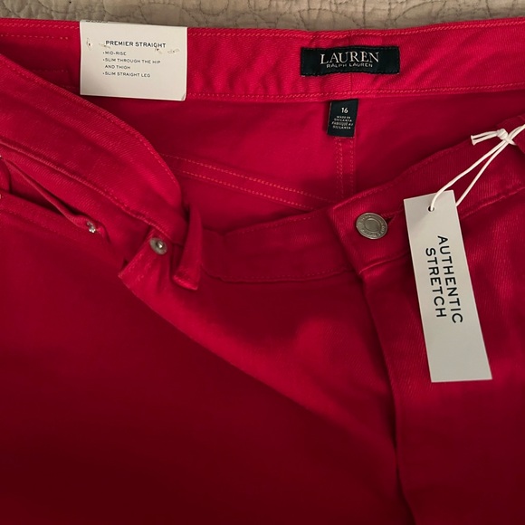 Ralph Lauren crop denim pants size 16 - Picture 1 of 3